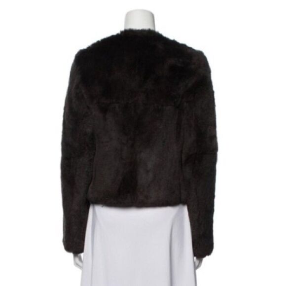 Theory Cherub Black Rabbit Fur Jacket Size XS - Picture 5 of 14